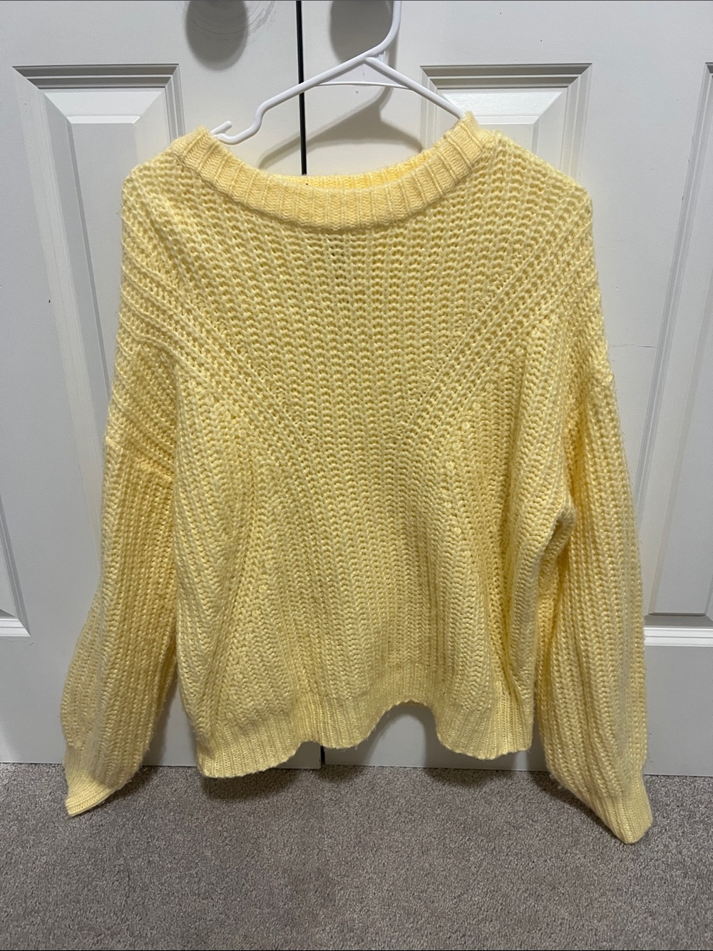 a new day Soft Pastel Yellow Crewneck Sweater